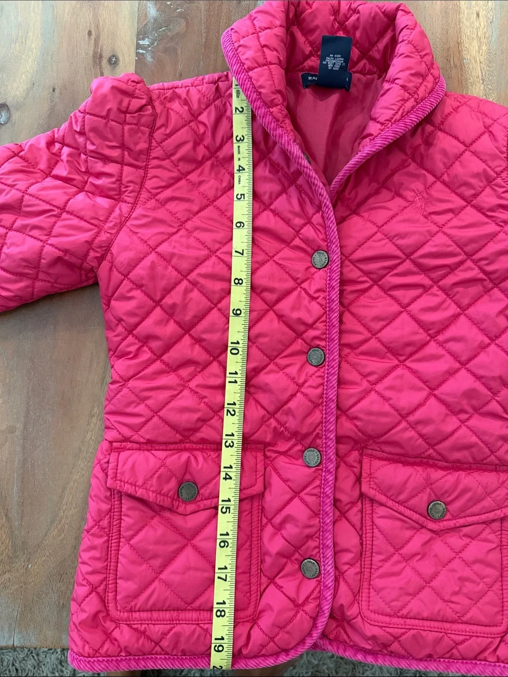 Ralph Lauren Girls' Quilted Fuchsia Jacket size 6x